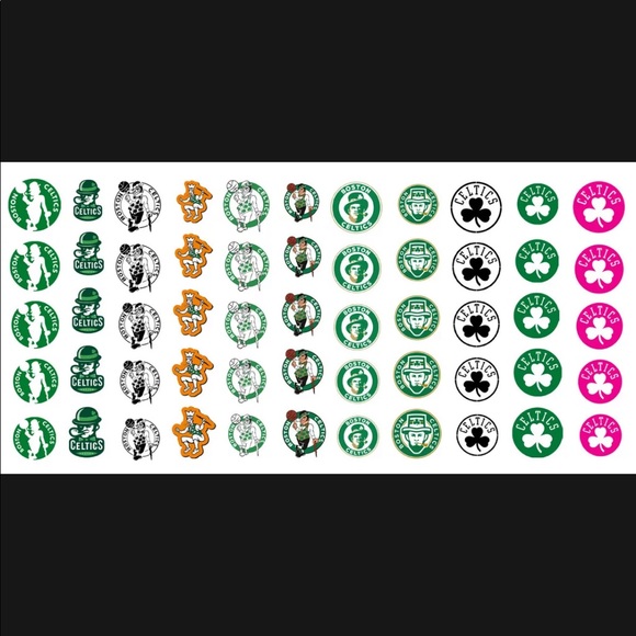 Boston Celtics Nail Decals 🏀 💌BO/GO$6 Water Transfer Nail Decals NBA - Picture 2 of 4